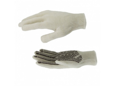 Перчатки трикотажные, ПВХ гель "Протектор", оверлок Россия Сибртех