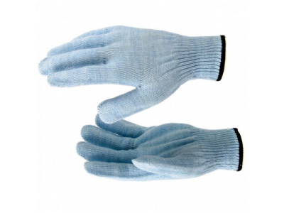 Перчатки трикотажные, акрил, цвет зенит, оверлок Россия Сибртех