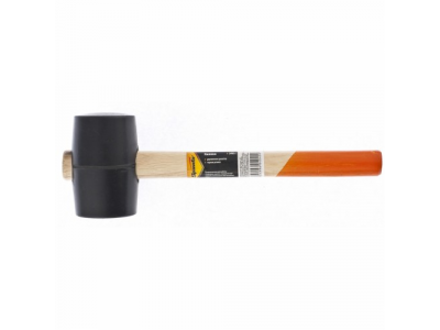 Киянка резиновая, 450 г, черная резина, деревянная рукоятка// SPARTA