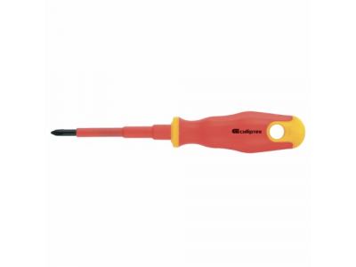 Отвертка диэлектрическая PH1*80mm, CrV, до 1000В, двухкомпонентная рукоятка//Сибртех