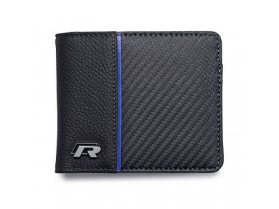 Кожаный кошелек Volkswagen R Collection Wallet, Black, артикул 15D087400 от VAG Кожаный кошелек Volkswagen R Collection Wallet, Black, артикул 15D087400