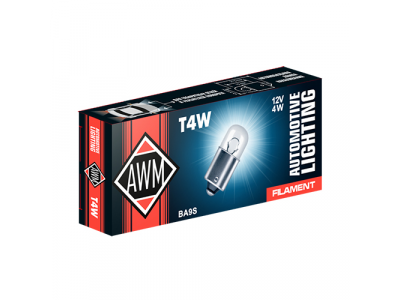 Лампа накаливания AWM T4W 12V 4W (BA9S) от AWM Лампа накаливания AWM T4W 12V 4W (BA9S)